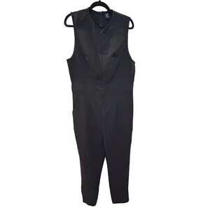 SHEIN X Black‎ Sleeveless Wide Leg Jumpsuit Plus Size 1XL